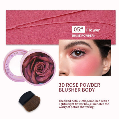 3D Rose Petal Blush Highlights Natural Makeup