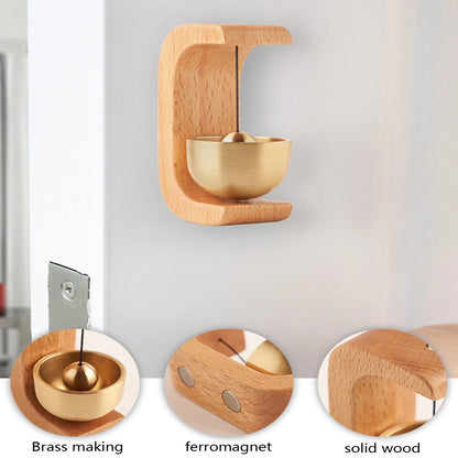 Wooden Doorbell Wind Chime Magnetic Shopkeepers Bell