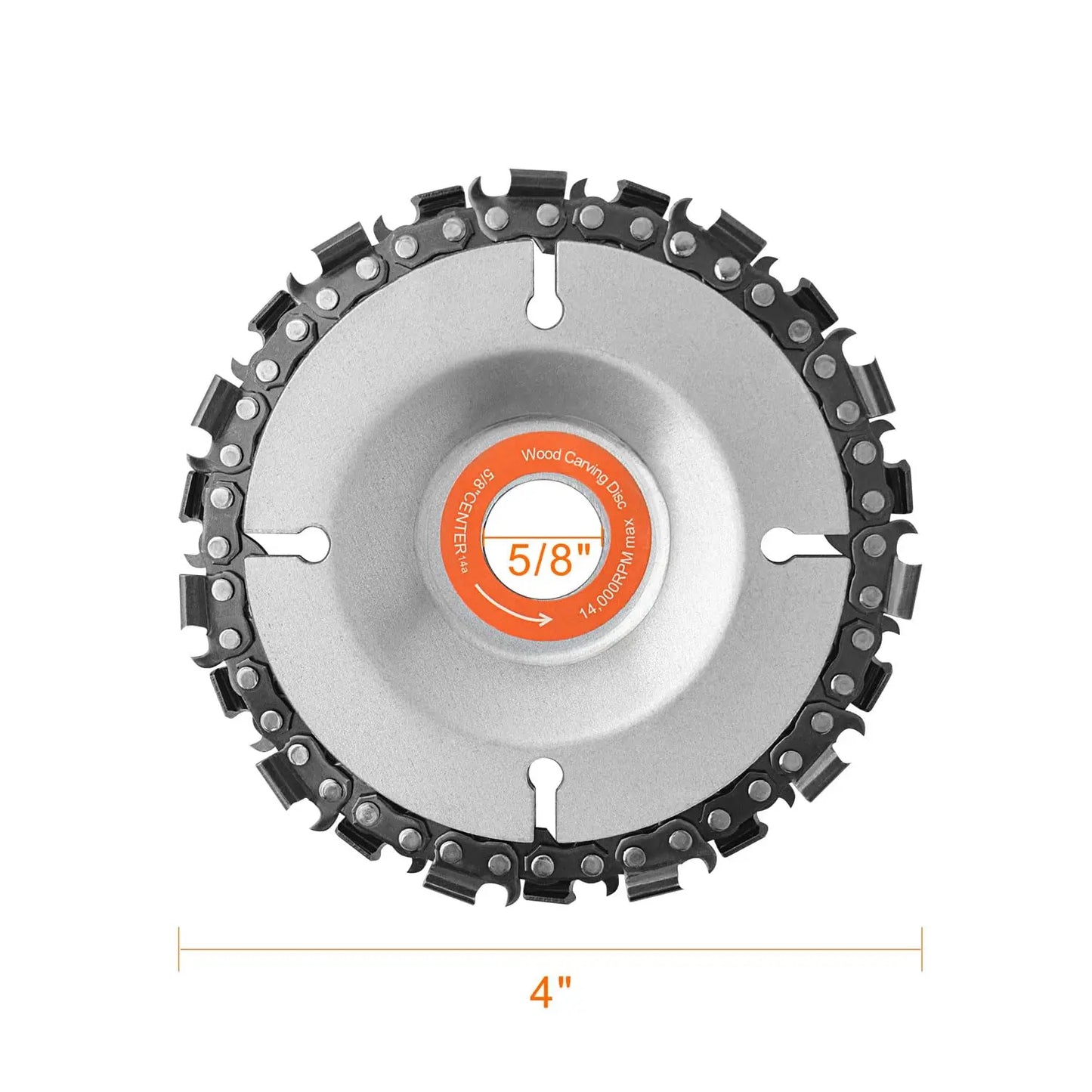 3PCS 4" Wood Carving Chain Disc Set | 22-Tooth Grinder Saw Tool for 4" & 4-1/2"