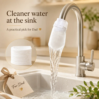 50PCS Universal Sink Tap Water Filter Refill with Installation Strap