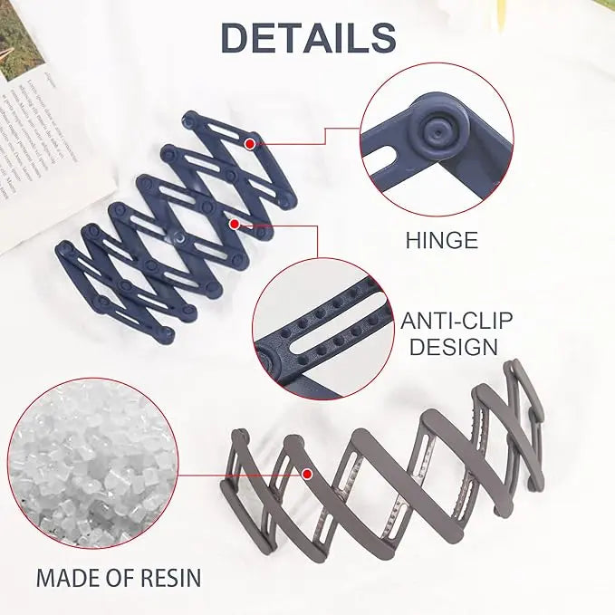 4PCS Retractable & Collapsible Pocket Headband Set