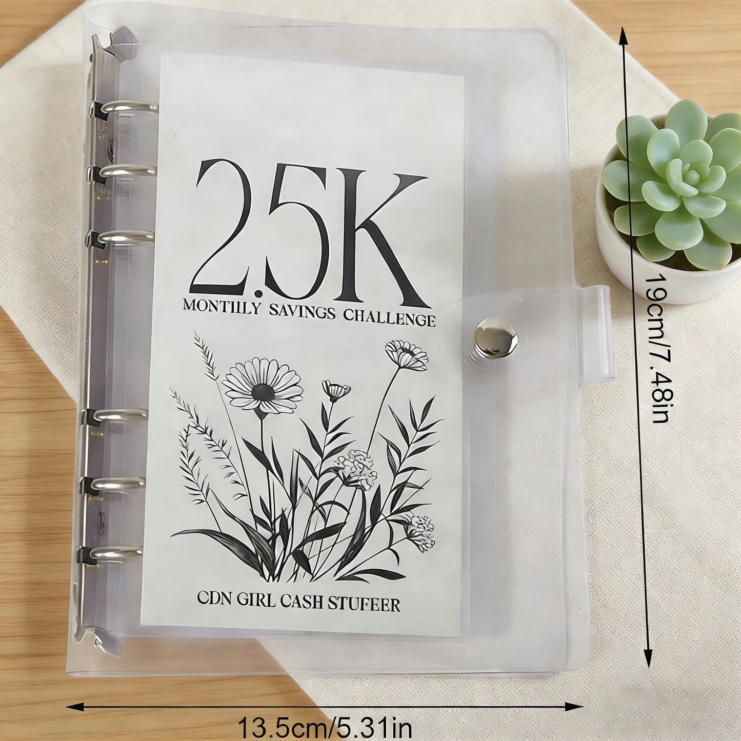 12-Month Money Saving Binder - 10K / 5K / 2.5K Savings Challenge
