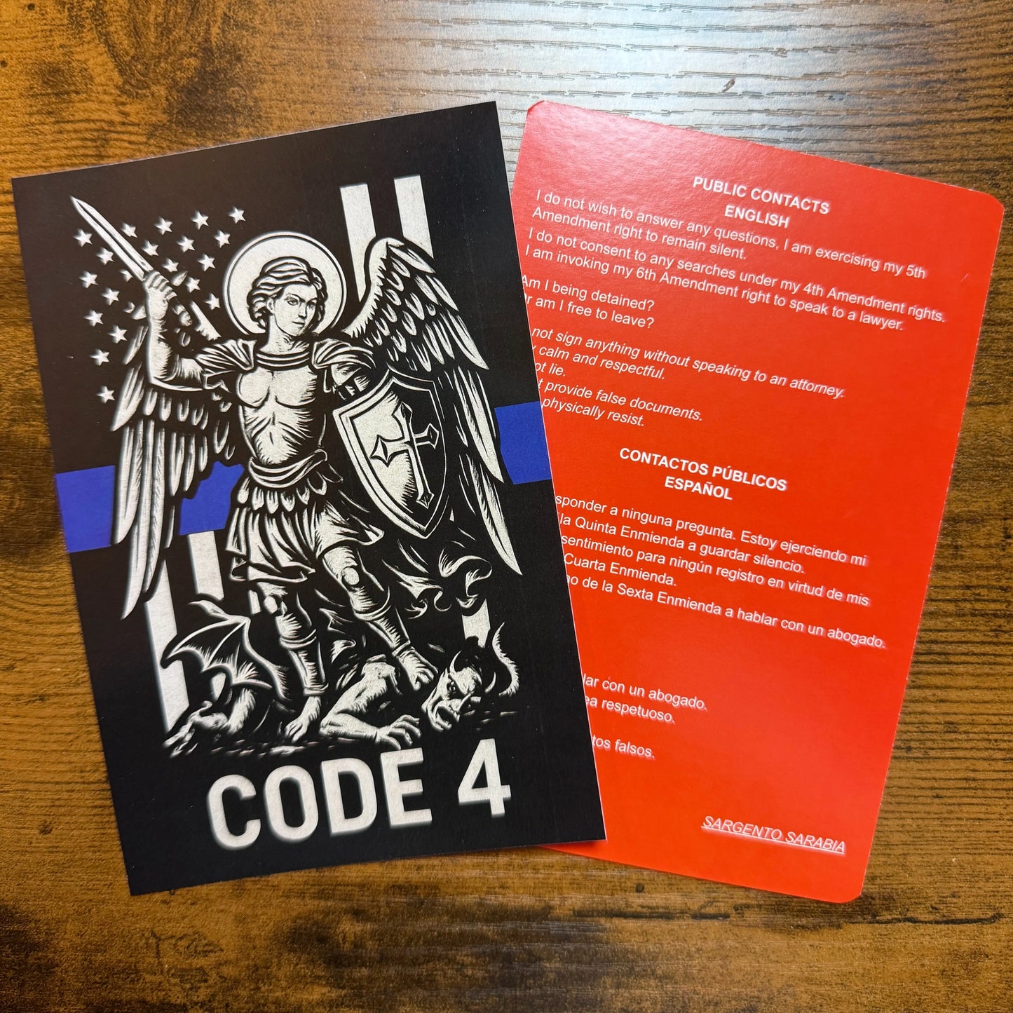 St. Michael The Archangel Code 4 Decal
