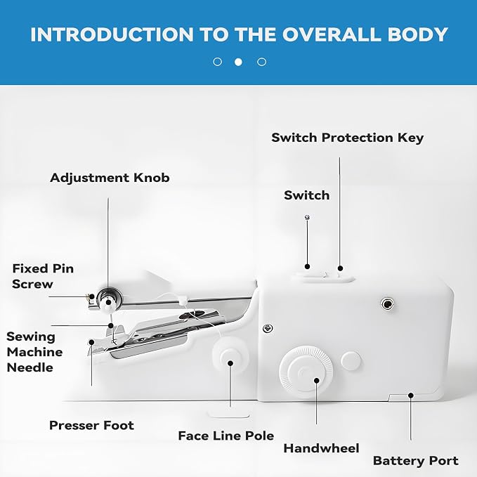 Portable Sewing Machine Kit for Beginners, Travel Emergency Clothes Repair & Quick Fixes