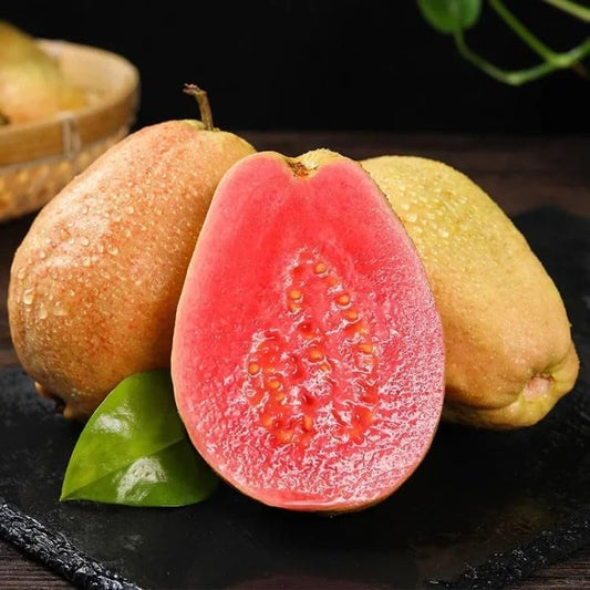 500Pcs Tropical Guava Organic Pink Guava Seeds - Exotic Flavor Medley