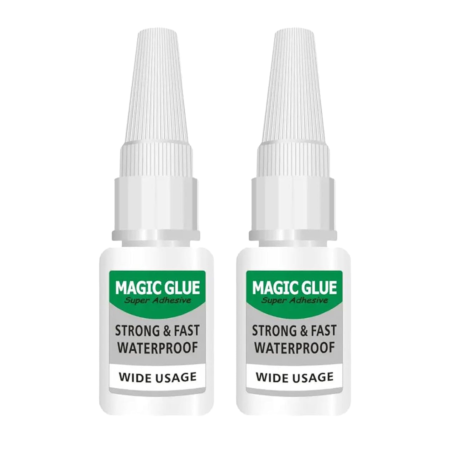 2Pcs Unique Universal Super Glue Strong PlasticGlue - Instant Fix ClearGlue Liquid, Waterproof