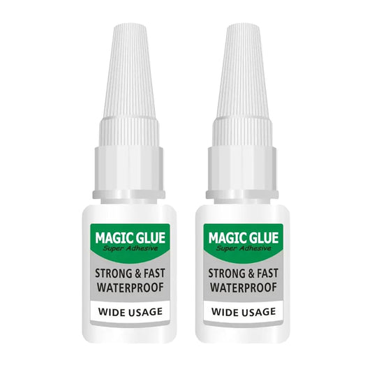 2Pcs Unique Universal Super Glue Strong Plastic Glue - Instant Fix ClearGlue Liquid, Waterproof