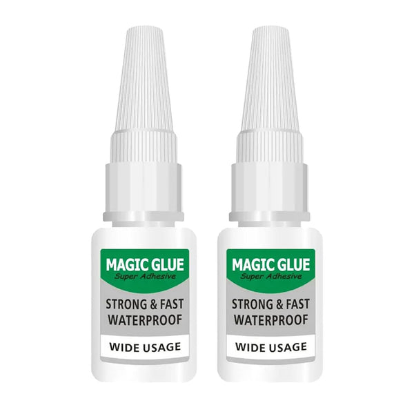 2Pcs Unique Universal Super Glue Strong PlasticGlue - Instant Fix ClearGlue Liquid, Waterproof