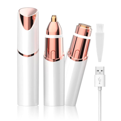Facial Hair Remover and Eyebrow Trimmer - 2 in 1 Facial Hair Removal Epilators