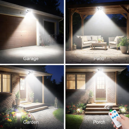 Solar Security Waterproof Motion Sensor Wall Lights with Remote
