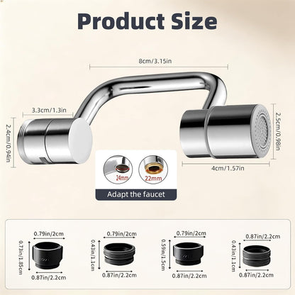 Universal Stainless Steel 360° Rotatable Faucet Aerator Extension