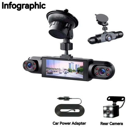 Full View Car Dashcam System - 360° 4 Channel Dash