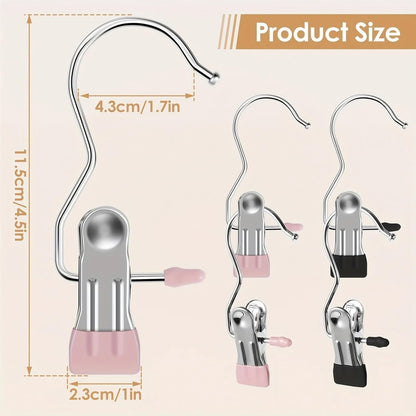20Pcs Multifunction Stainless Steel Clothes Clip Laundry Hook