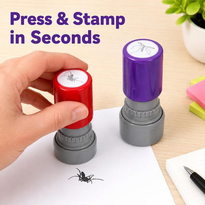 2 Pcs Mosquito Stamp Prank Self Inking Stamps