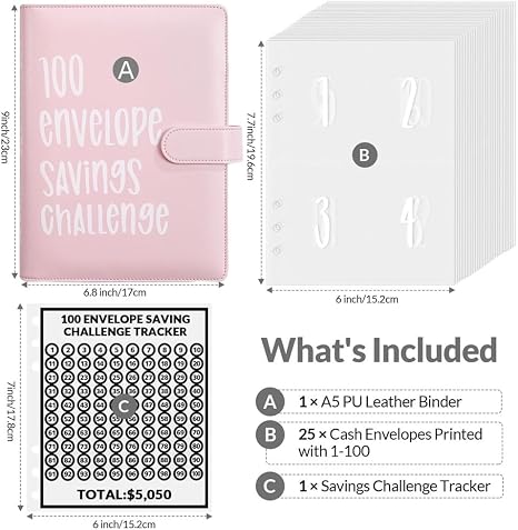 100 Envelopes Money Saving Challenge Budget Book