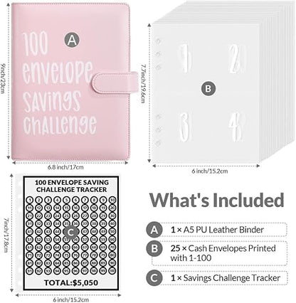 100 Envelopes Money Saving Challenge Budget Book
