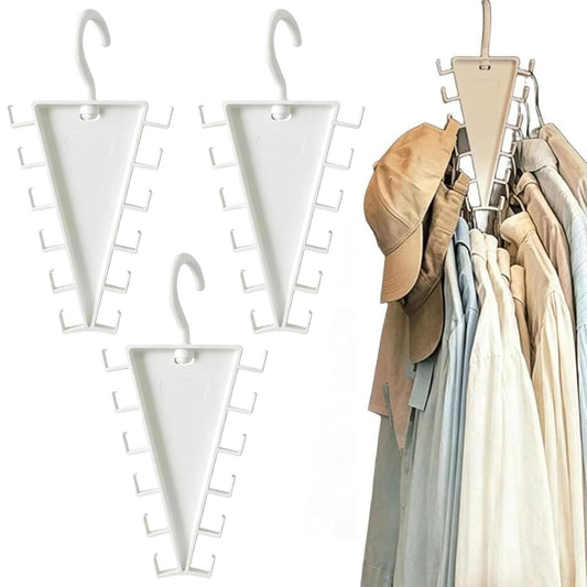 V Shape Double-Sided Closet Organizer Hanger with 12 Hooks