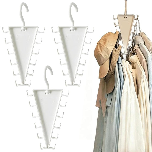 V Shape Double-Sided Closet Organizer Hanger with 12 Hooks