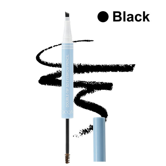 Dual-Ended 4-Tip Precision Eyebrow Pencil with Spoolie Brush