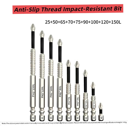 9-Pack High Magnetic Cross Head Drill Bit