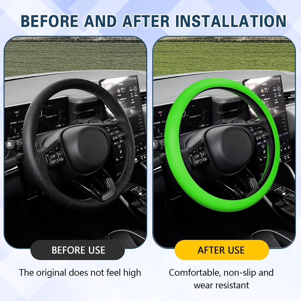 Universal Non-Slip Silicone Soft Car Steering Wheel Cover