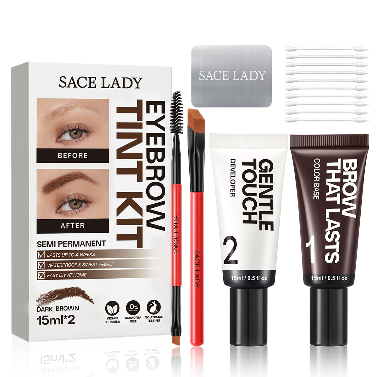 Long Last Waterproof Eyebrow Color Kit for Women