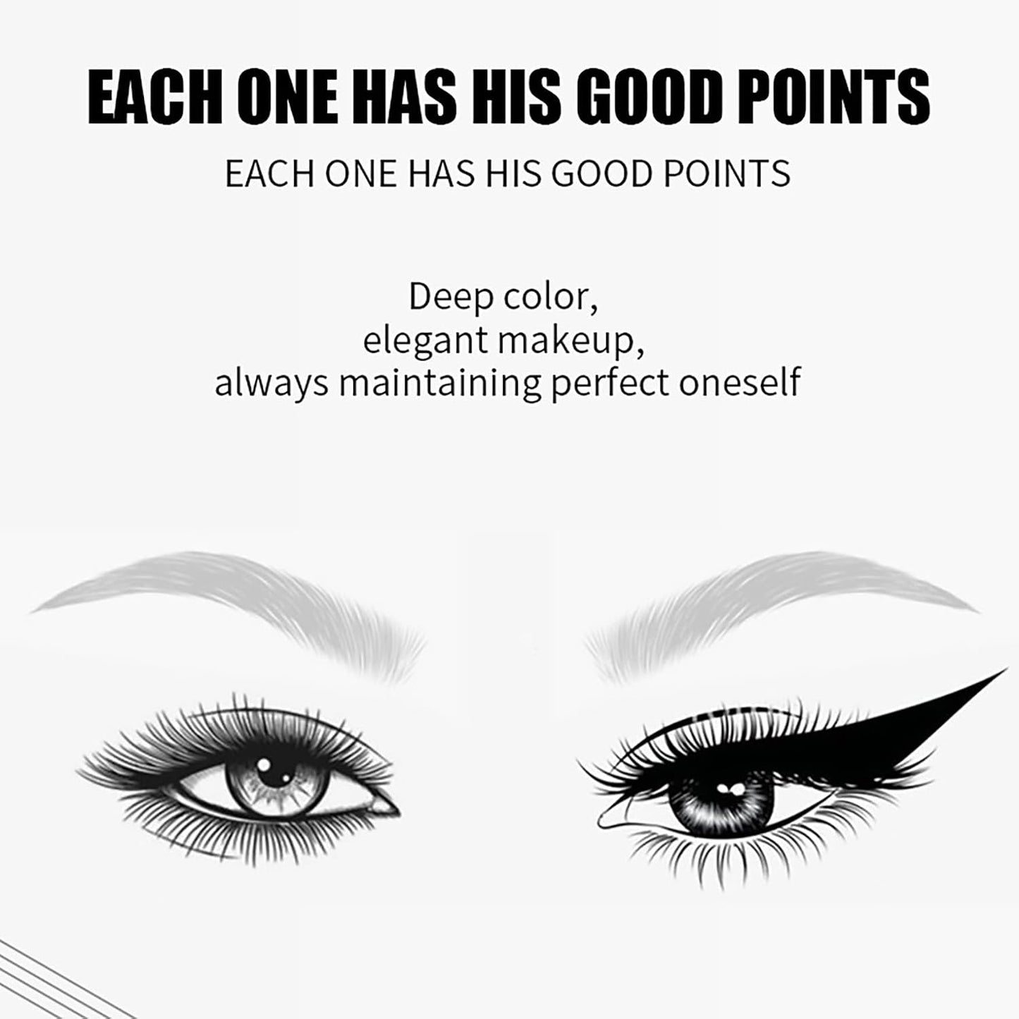 2Pcs 24H Long Lasting Waterproof Liquid Eyeliner Pen