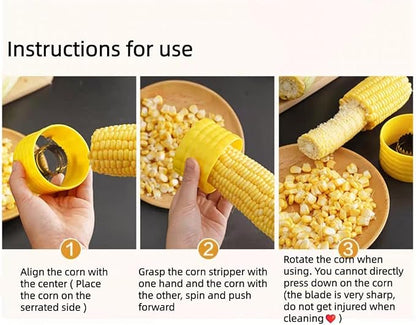 2 Pack Corn Stripper, Durable Corn Peeler, Easy-Grip Handle for Effortless Use