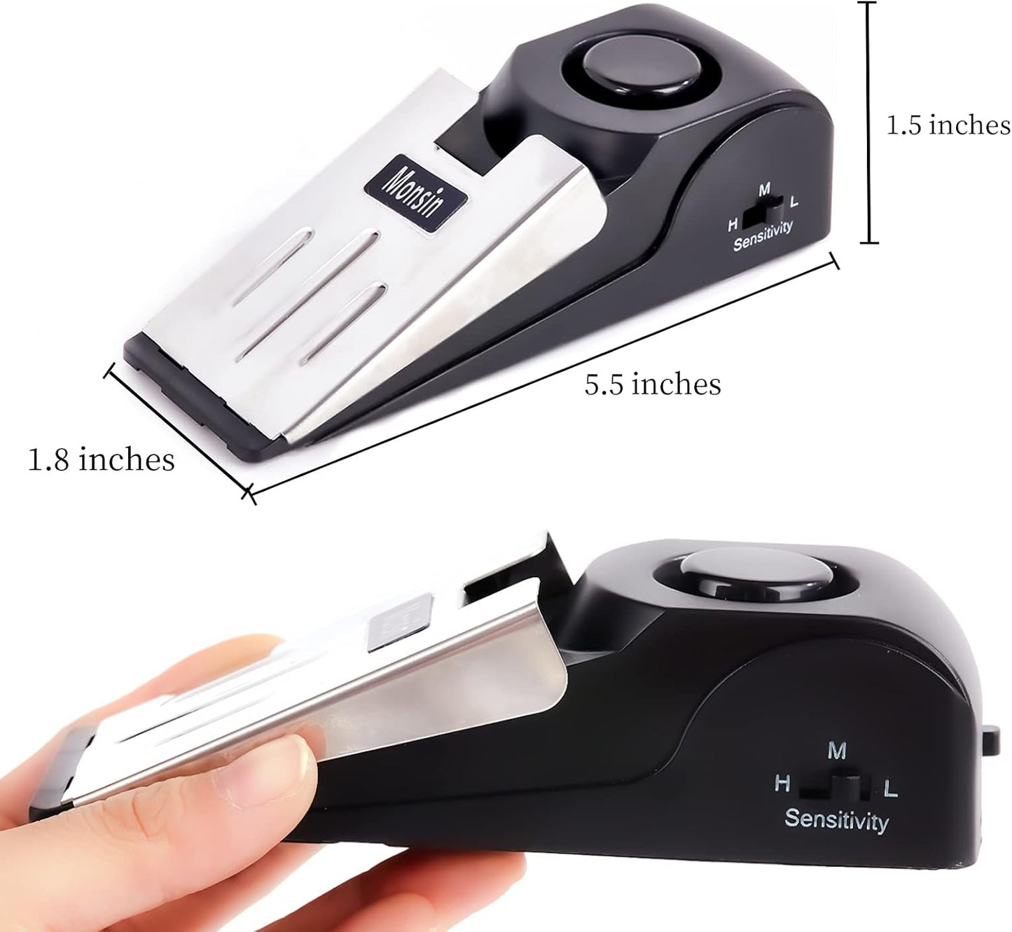 Door Stop Alarm with 120DB Siren for Home & Travel