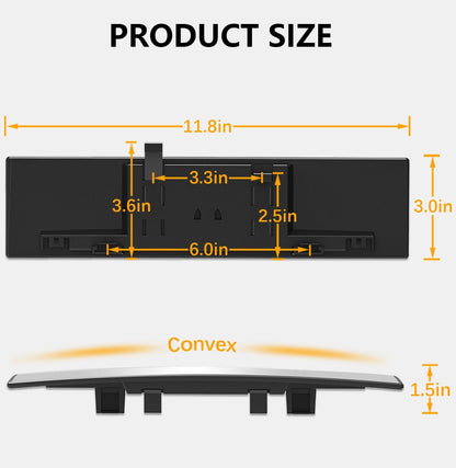 Universal HD Clip-on Wide-angle Anti-glare Rearview Mirror