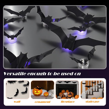 2026 New Halloween 3D Lighted Bats