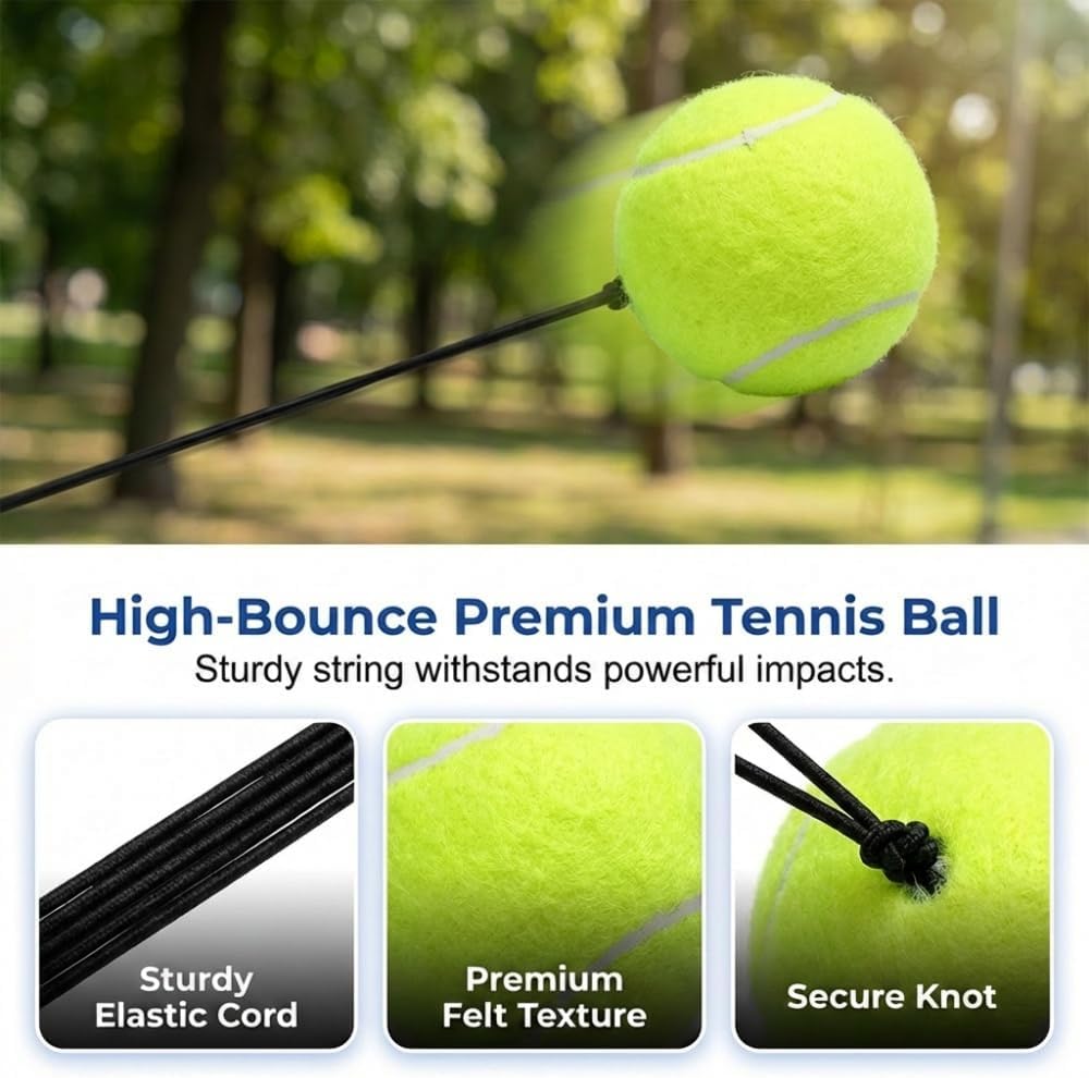 2026 New Tennis Trainer Rebound Ball Set Ideal Tennis Buddy for All Skill Levels