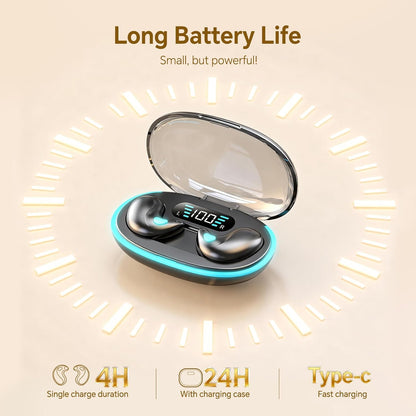 Wireless Sleeping Waterproof Noise Cancelling Flat Earphones