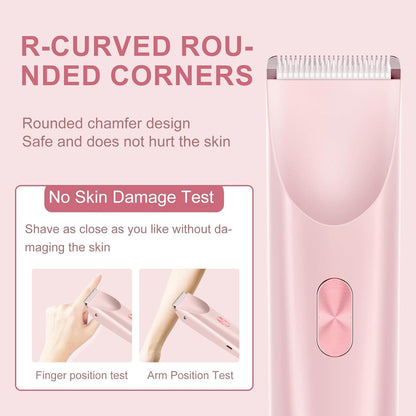 2 in 1 Dual Head Cordless Bikini Trimmer for Women Waterproof Painless Hair Removal