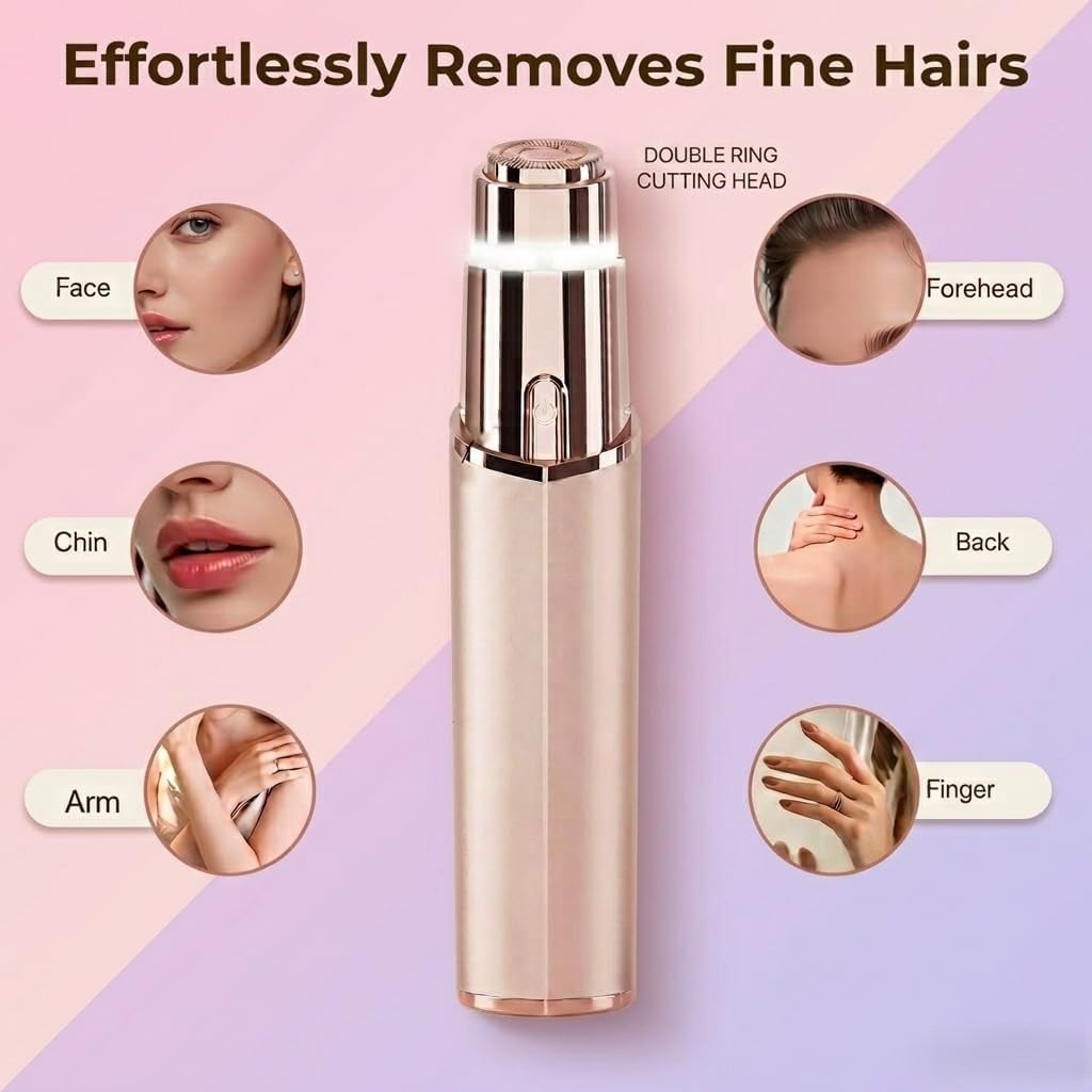 Facial Hair Remover and Eyebrow Trimmer - 2 in 1 Facial Hair Removal Epilators