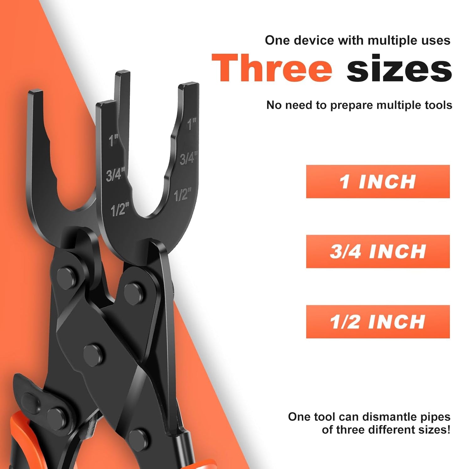 Push to Connect Fittings Disconnect Tong Tool - Plumbing Removal Tongs