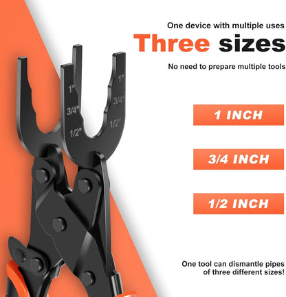 Push to Connect Fittings Disconnect Tong Tool - Plumbing Removal Tongs