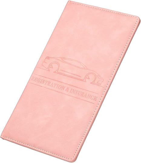 Leather Car Registration and Insurance Holder Glove Box Organizer