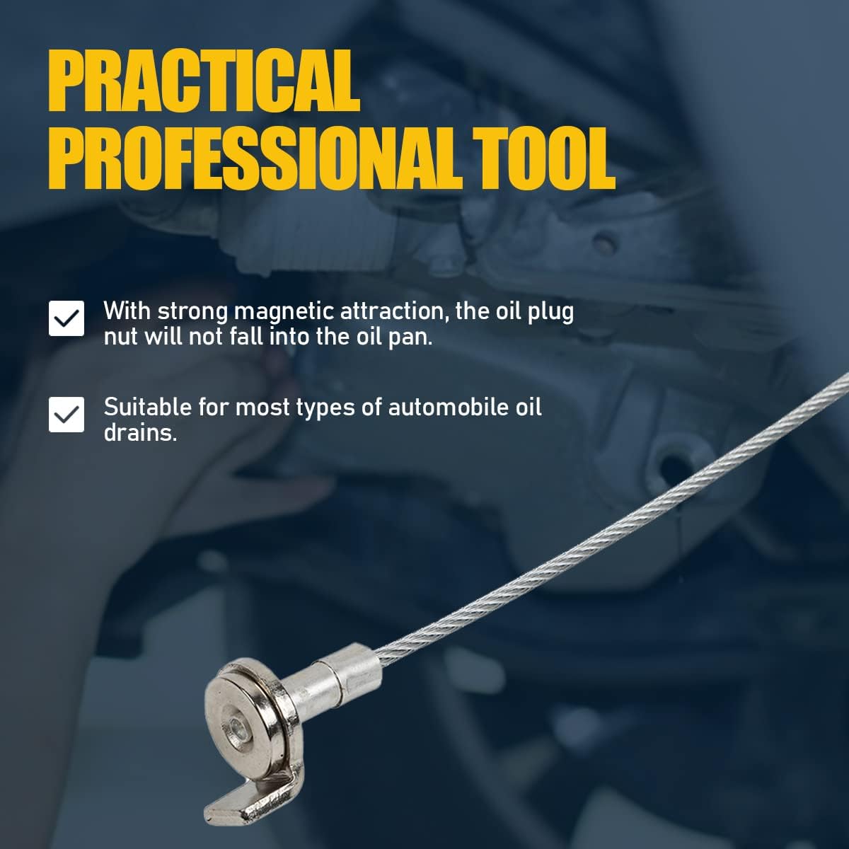 Oil Drain Plug Removal Tool Strong Magnetic Drain Plug Removal Tool