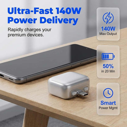 2026 Upgrade 140W Smart Auto Stop Charging Adapter