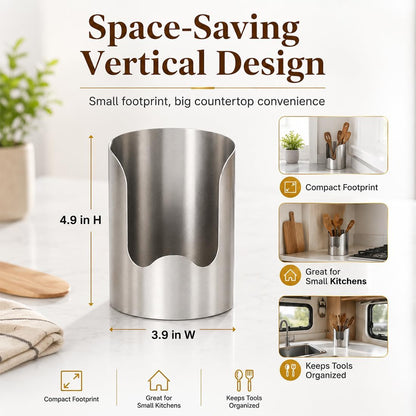 2 PCS Stainless Steel Multi-functional Kitchen Utensil Holder