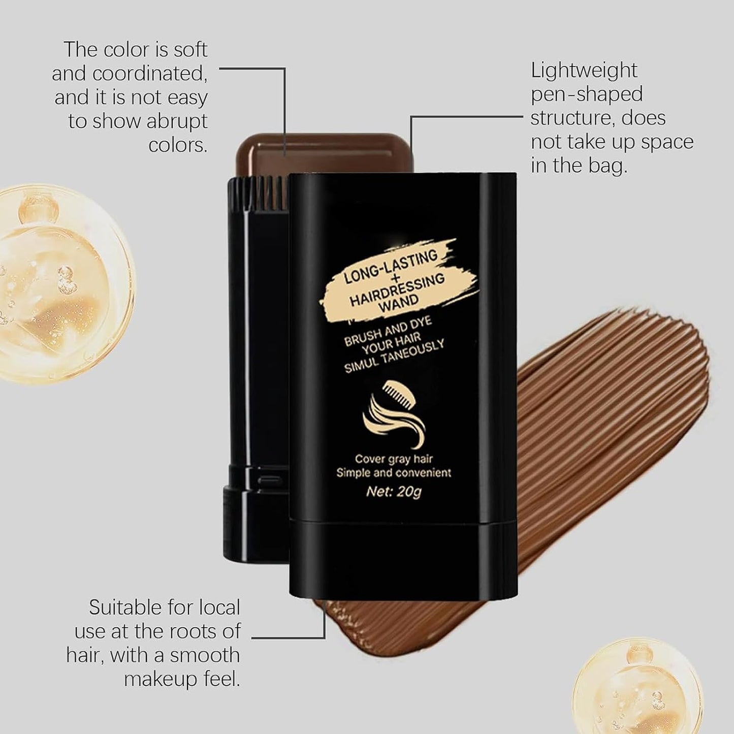 Bosuyo Ultimate Hair Dye Comb 20ml Waterproof Disposable Hair Dye