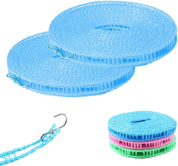 2 Pack 32 ft Windproof Non-Slip Clothesline Retractable Clothesline