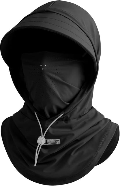 Cooling Breathable Balaclava Full Face Mask with Wide Brim Sun UV Protection Hood