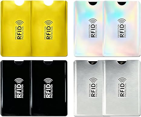 8 Pack Anti-Skimming, Aluminum Foil Credit Card Protector