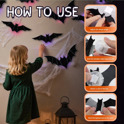 2026 New Halloween 3D Lighted Bats