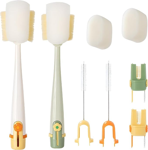 2 PCS 5-in-1 Multifunctional Bottle Cleaning Brush Set