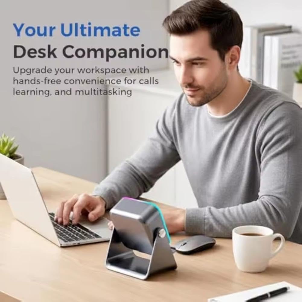 5-in-1 Wireless Induction Bluetooth Speaker with Phone Stand