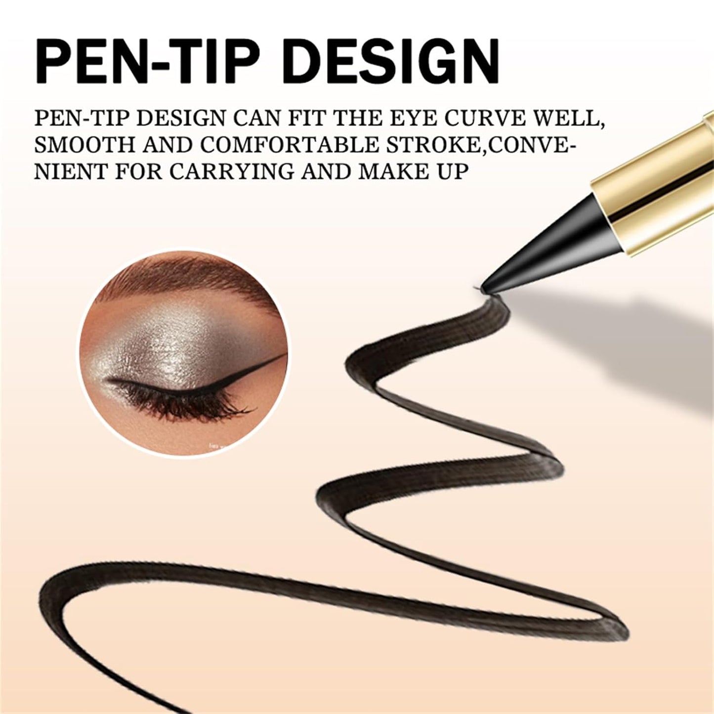 4Pcs Black Silver Grey Brown Gel Eyeliner Pencil Set
