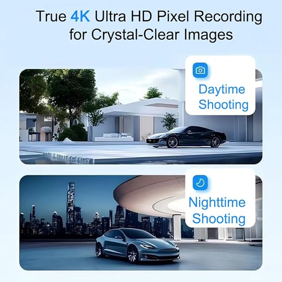 HD 4K 10 Hrs Portable Video Recorder with 180° Rotatable Lens Wearable Camcorder